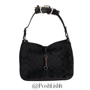 Coach Small Shoulder Bag -  Buckle Clip w/ Signature C Print